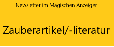 Newsletter Zauberartikel im magischer-anzeiger.de