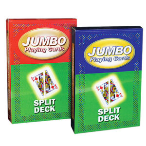 Jumbo Playing Cards - Split Cards - Roter Rücken