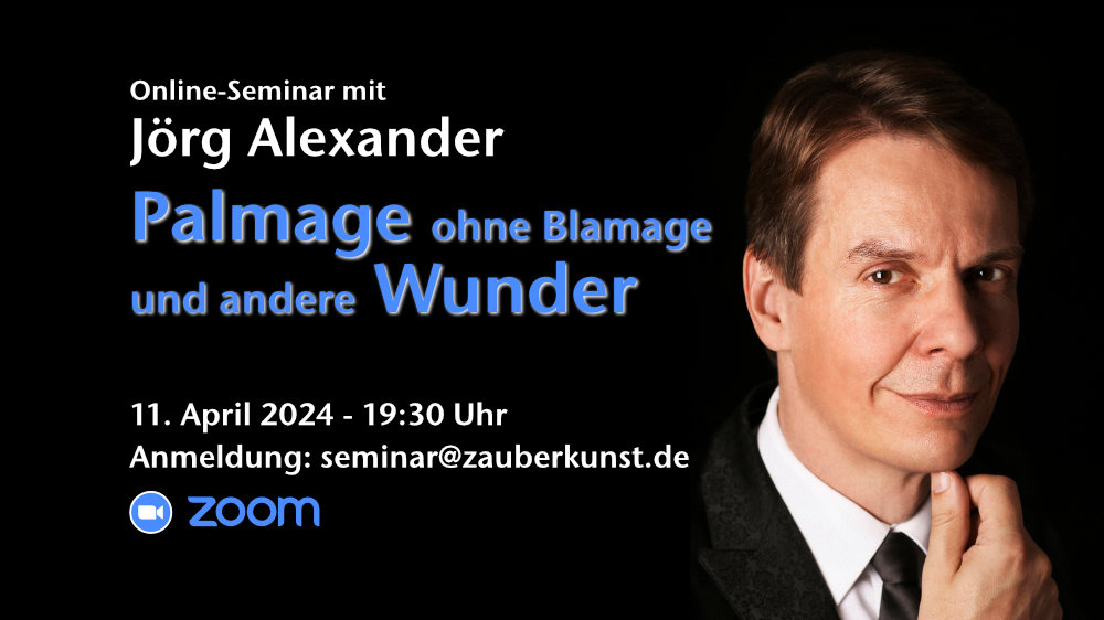 Palmage ohne Blamage und andere Wunder, Online-Seminar, Bildrechte: Jörg Alexander